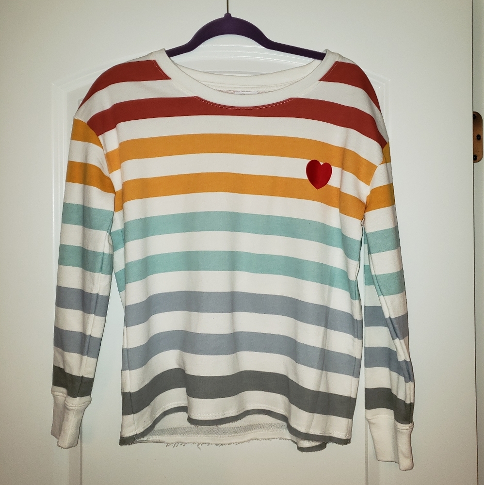 Doe rainbow heart sweatshirt